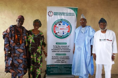 The President, Chief E.F. Ogunnaike and some Past Presidents of the Ibadan Chamber of Commerce & Industry