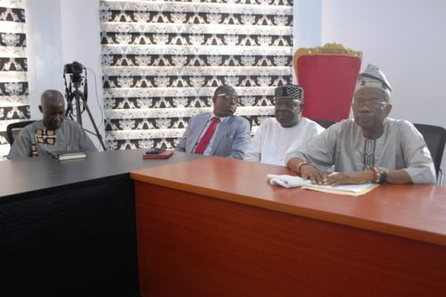 During the presentation of a proposal on the training of youths on Poultry Production to the Olubadan Committee on Economy and Investments