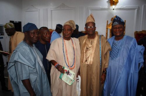 Engr. Ismaila Olatunde Alapa, Olubadan of Ibadan Land, Chief (Amb.) Emmanuel Folorunso Ogunnaike MFR,JP and Chief Abiola Alli, FCA